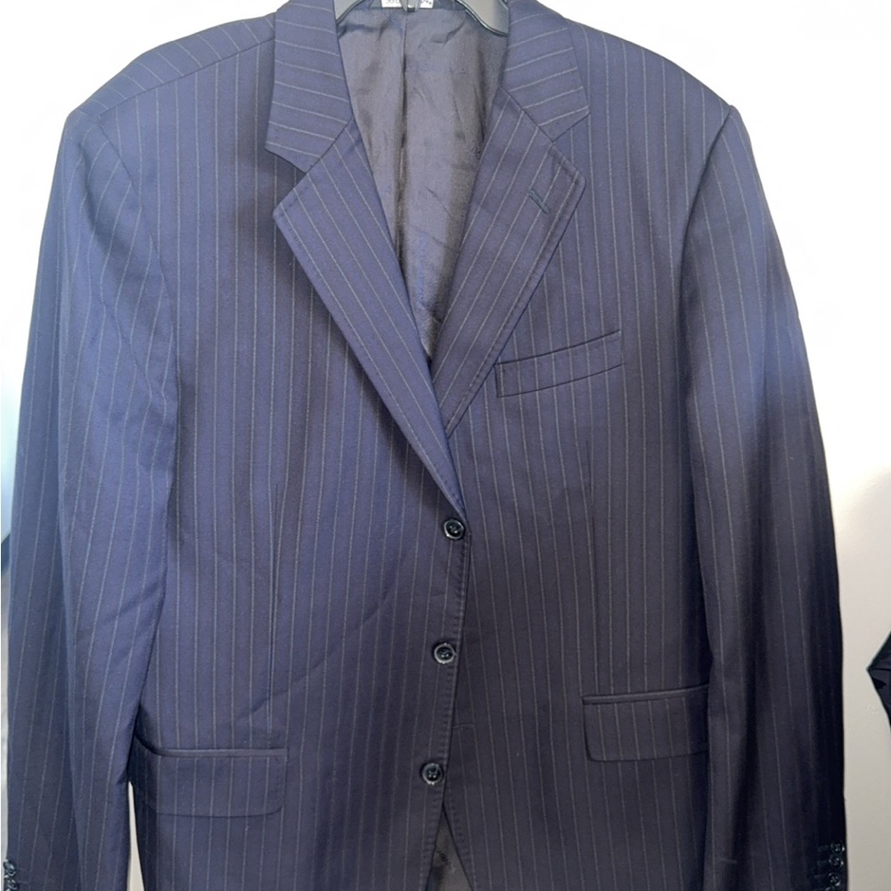 Dolce & Gabbana Blue Wool Suit with Notched Lapels